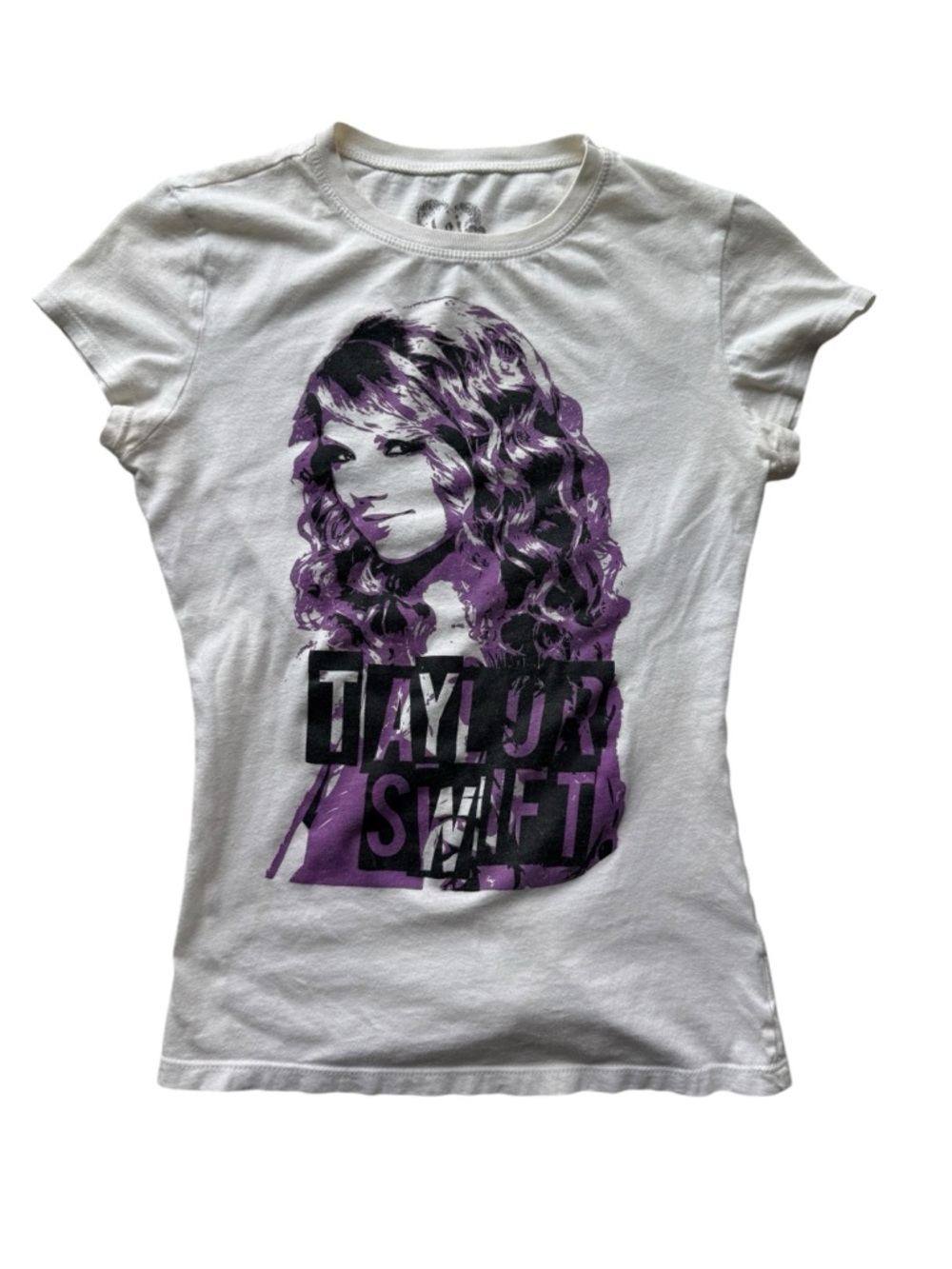 Vintage 2004 L.e.i. Taylor Swift Shirt Womens Juniors White Size Small 3/5 Y2k